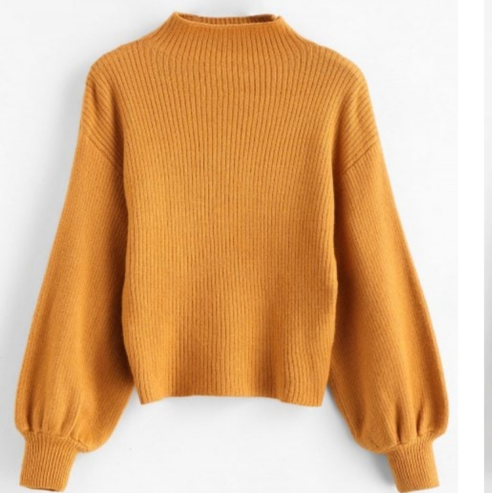 NWT Orange Funnel Sweater